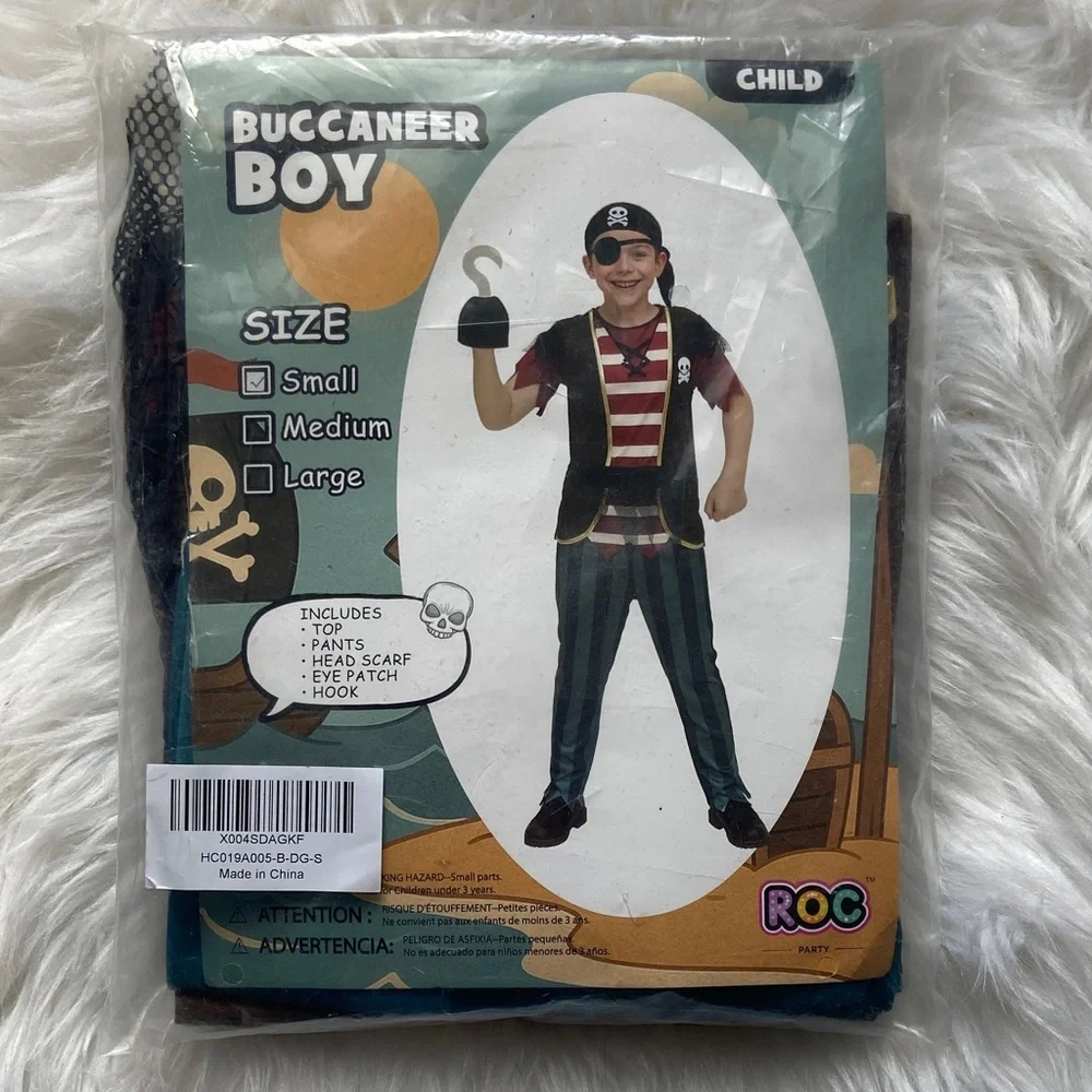 NEW Buccaneer Boy Pirate Costume‎ Size Small
